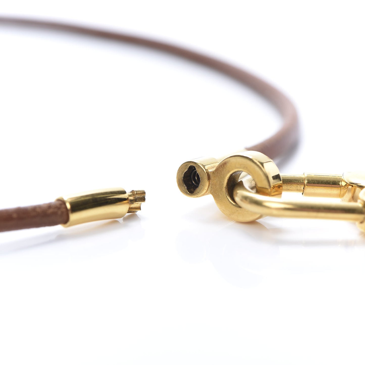 Natural Bridle Annee De La Fantaisie Heart Cadena Lock Necklace Bouton