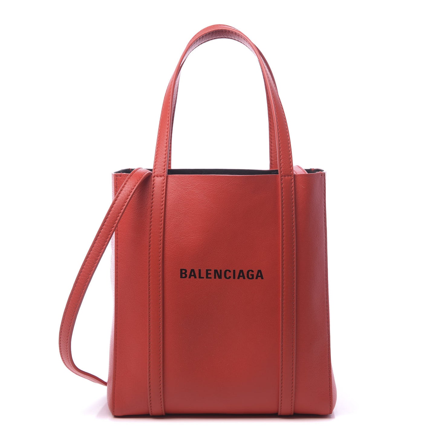Smooth Calfskin Logo XXS Everyday Tote Vivid Red Black