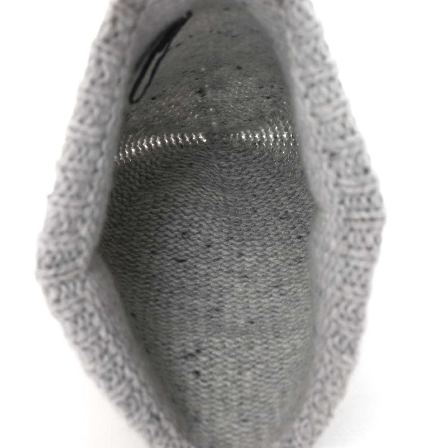 Cashmere Silk CC Beanie Hat Grey Ecru