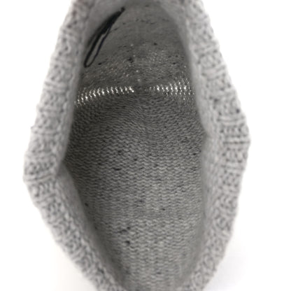 Chanel Cashmere Silk CC Beanie Hat Grey Ecru 4 of 7