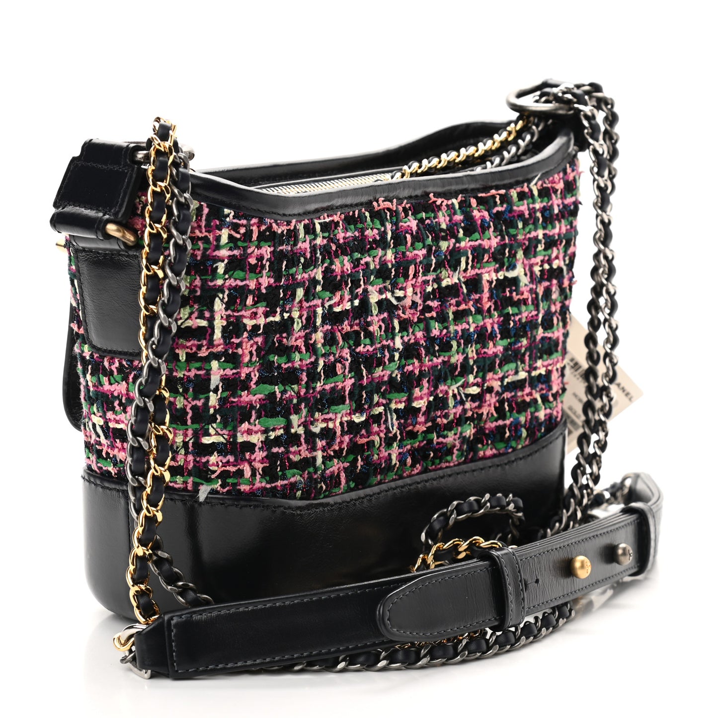 Tweed Calfskin Small Gabrielle Hobo Multi