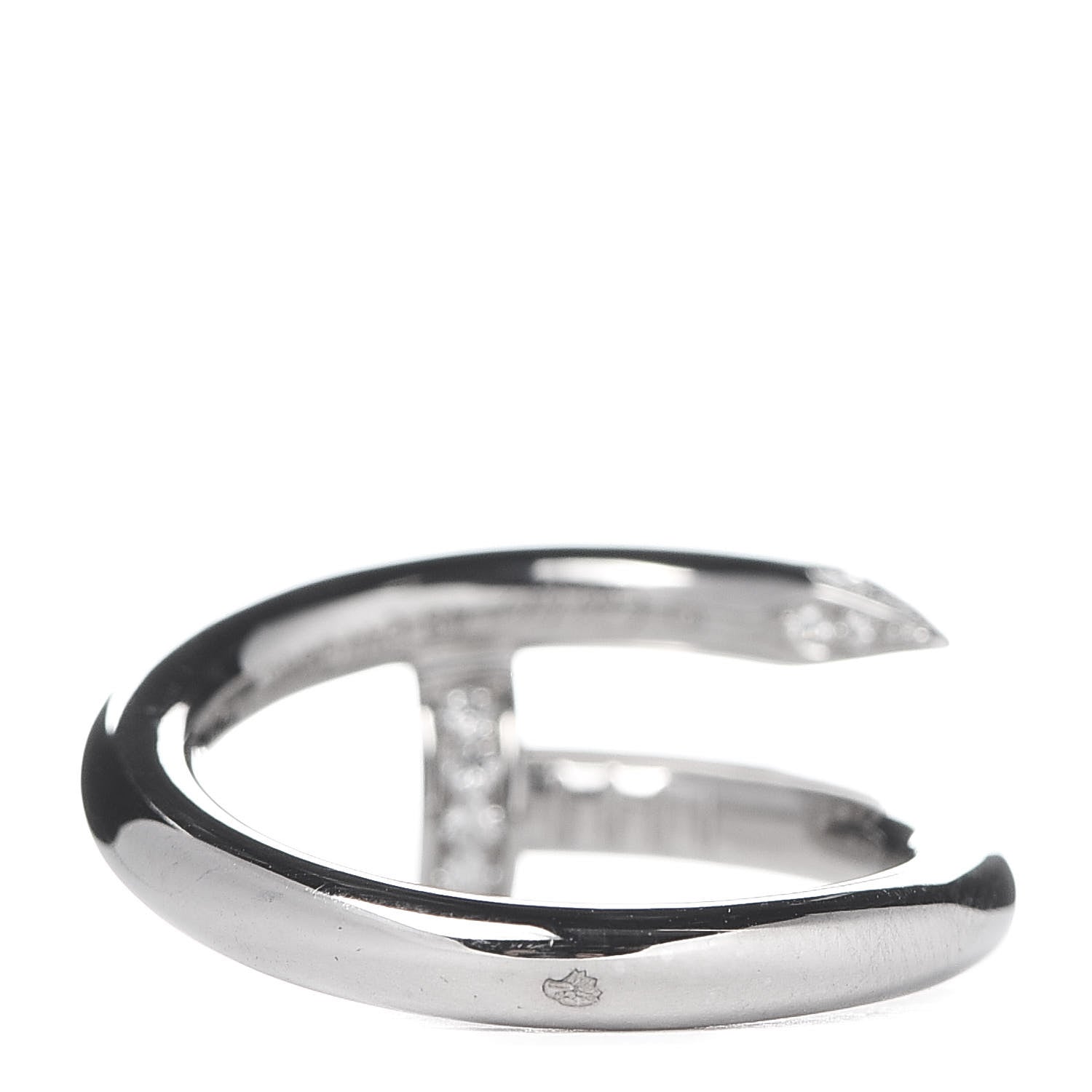 Cartier 18K White Gold Diamond Juste Un Clou Ring 48 4.5 3 of 6