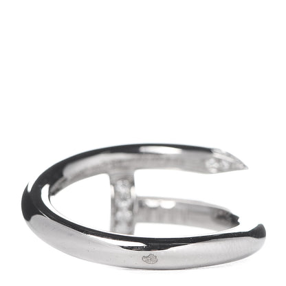 Cartier 18K White Gold Diamond Juste Un Clou Ring 48 4.5 3 of 6