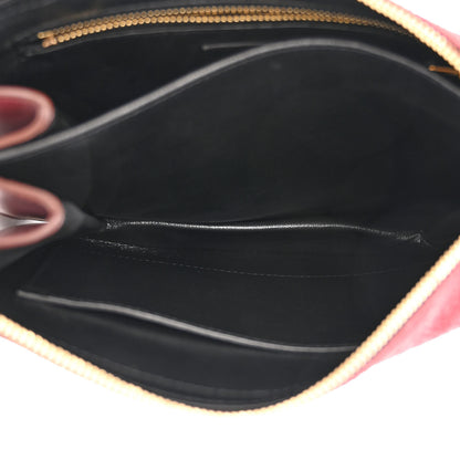 Saint Laurent Suede All-Over Monogram Crossbody Burgundy 6 of 11