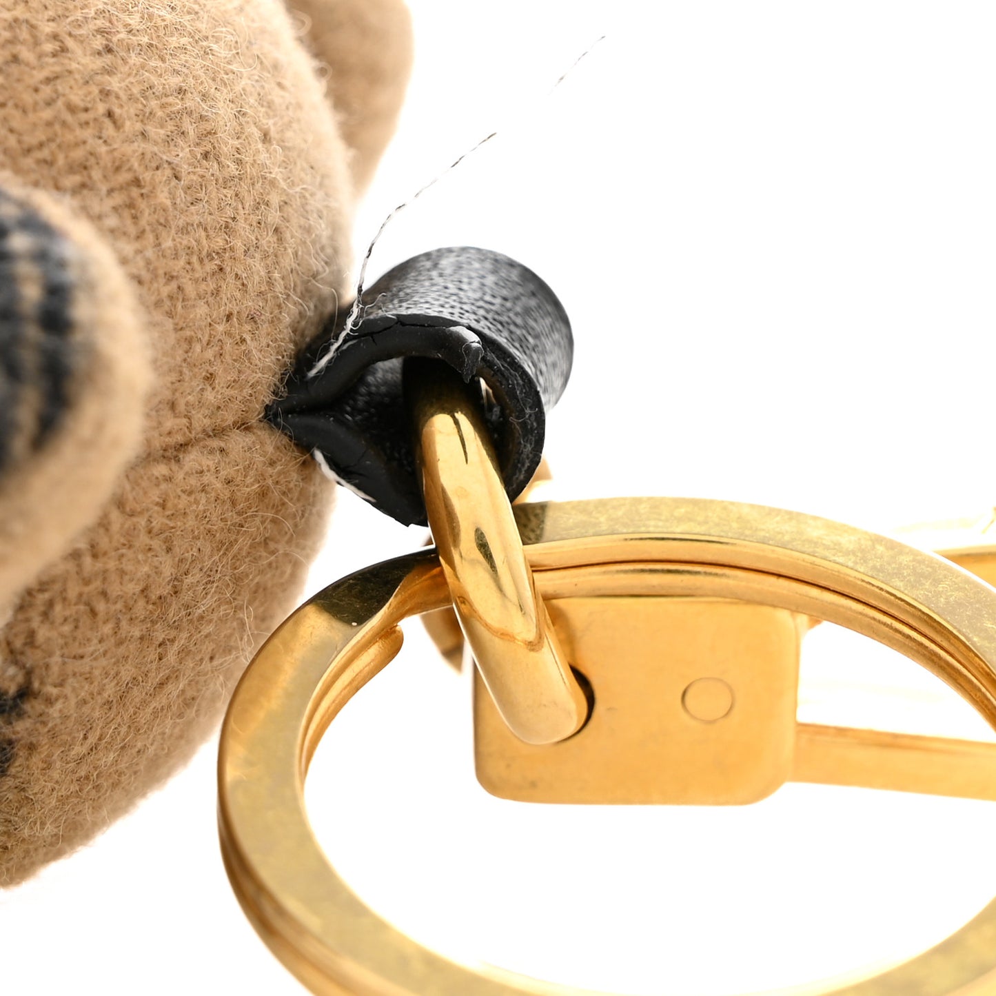 Cashmere House Check Thomas Bear Bag Charm Camel Gold
