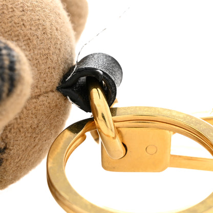 Burberry Cashmere House Check Thomas Bear Bag Charm Camel Gold 6 of 6