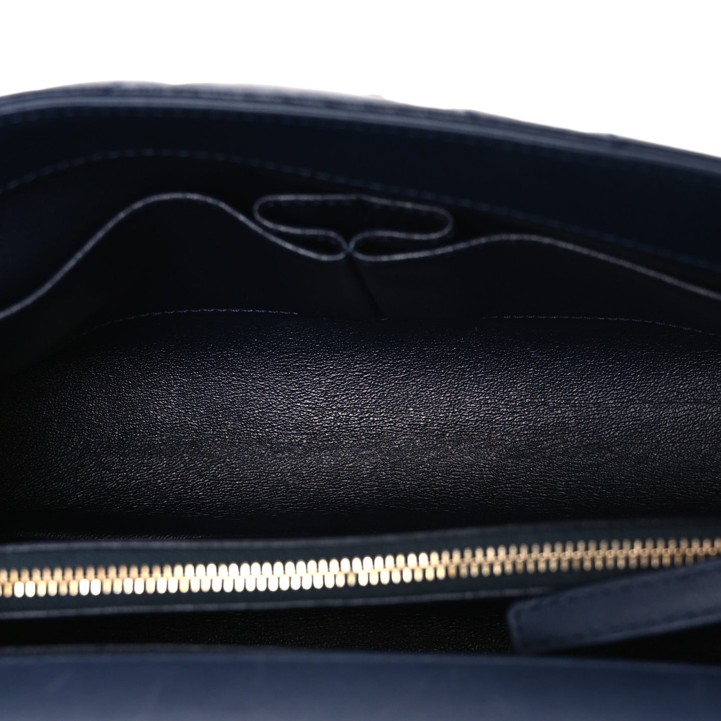 Aged Calfskin Elaphe Chevron Quilted Small Coco Handle Flap Navy