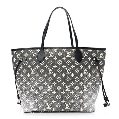Louis Vuitton Denim Monogram Jacquard Neverfull MM Grey 1 of 9