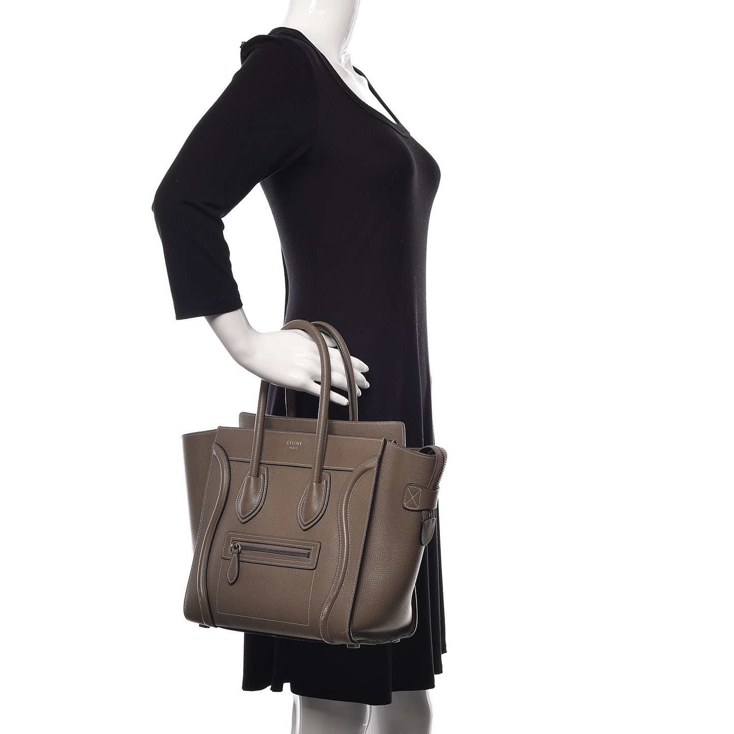 Drummed Calfskin Micro Luggage Souris