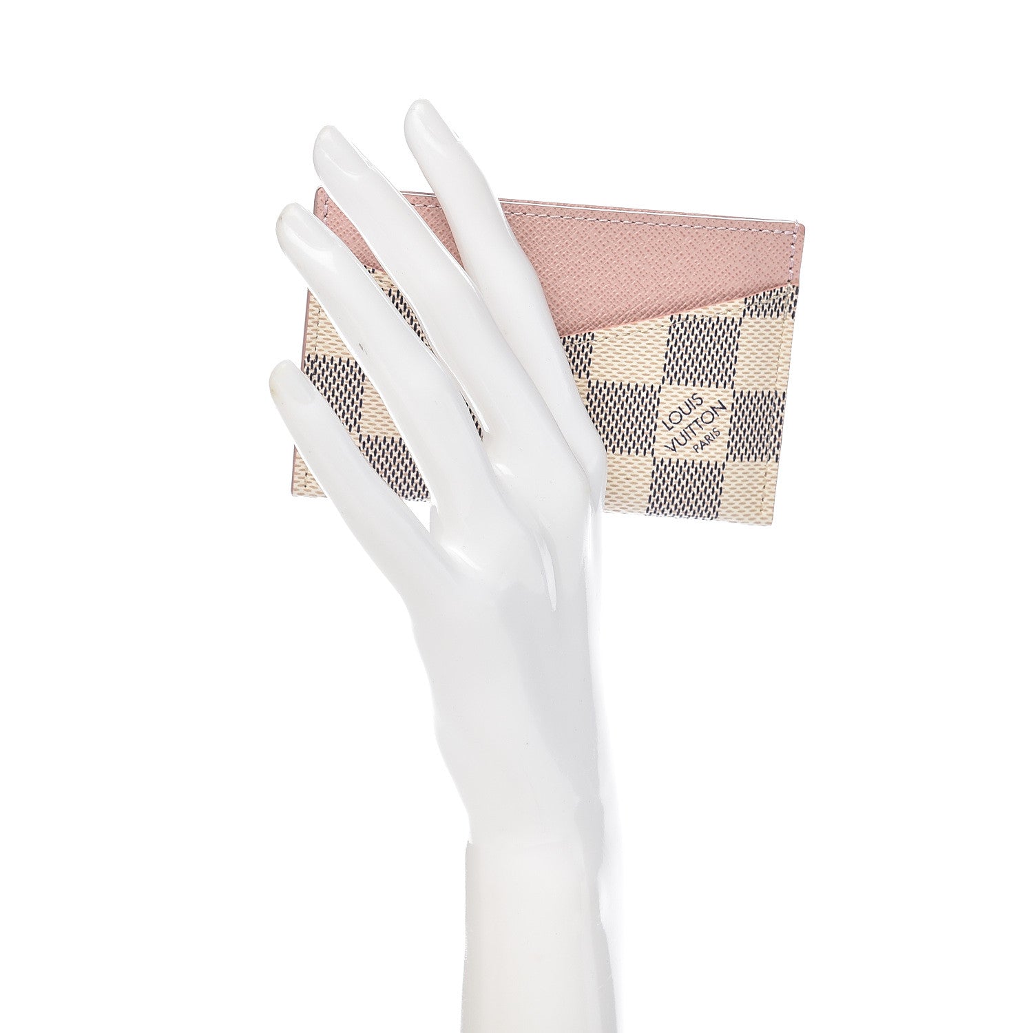 Louis Vuitton Damier Azur Daily Card Holder Rose Ballerine 2 of 8