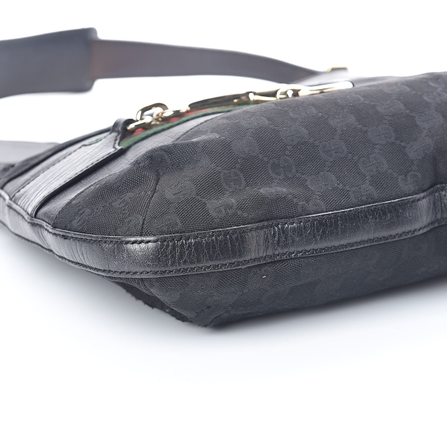 Gucci Monogram Web Hasler Hobo Black 8 of 14