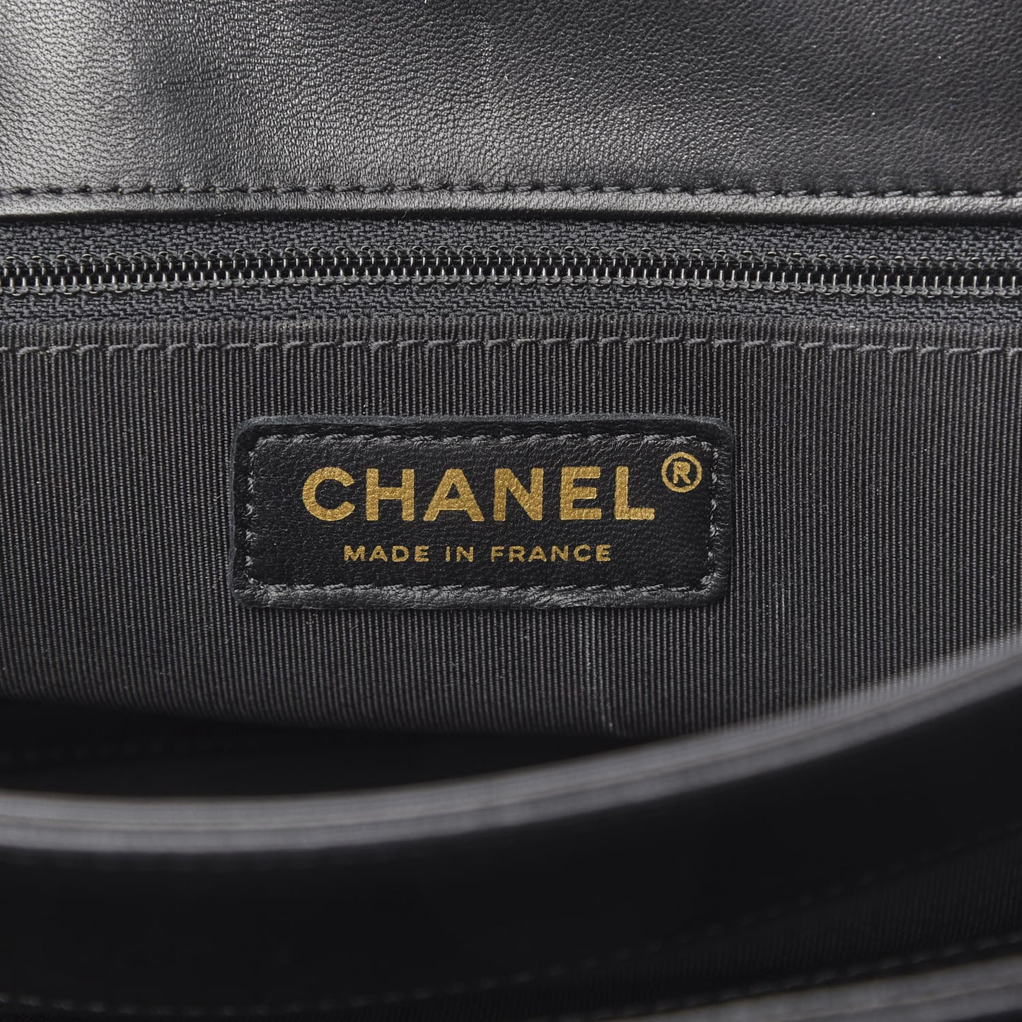 Patent Goatskin Quilted 3 Pocket Accordion Flap Black