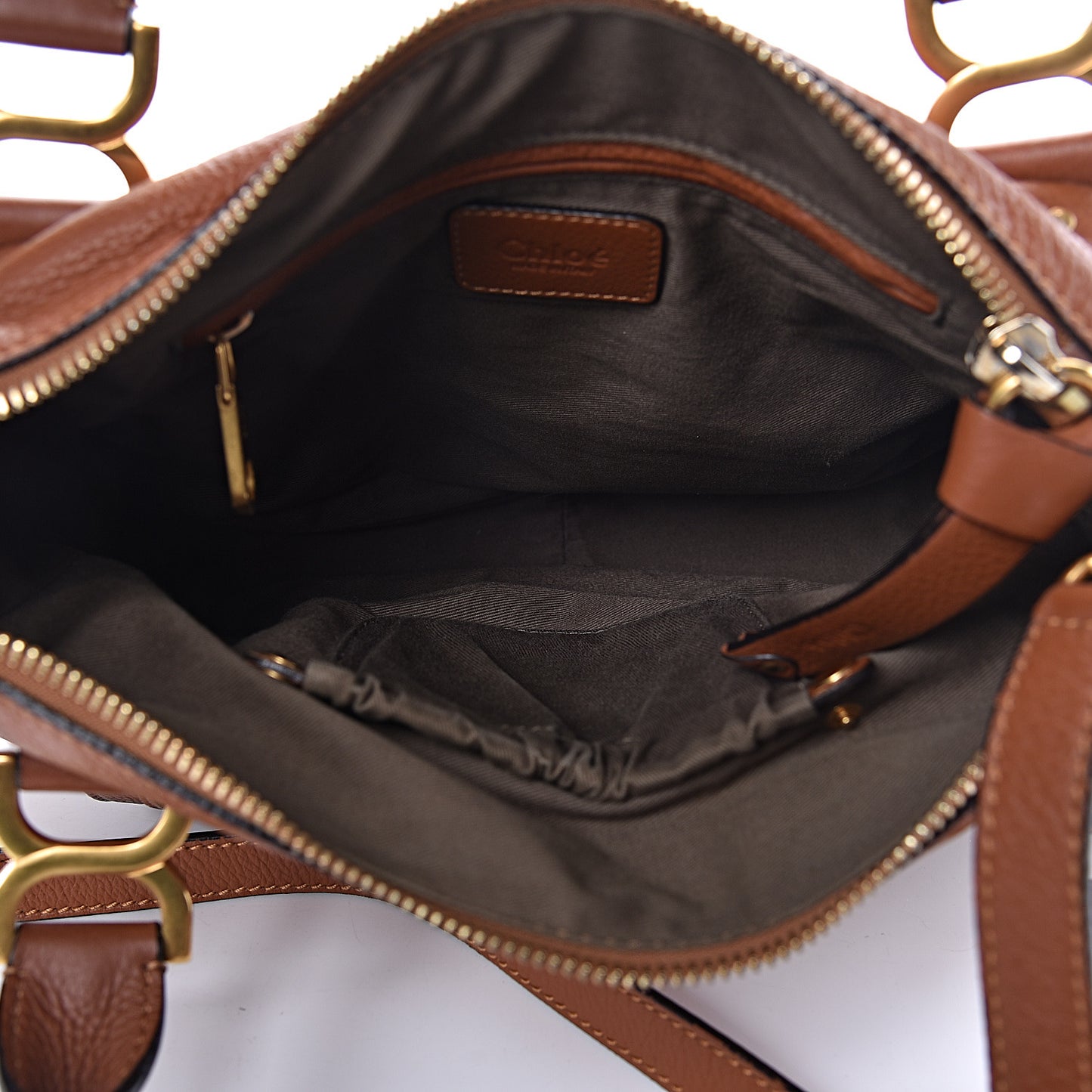 Calfskin Medium Marcie Satchel Tan