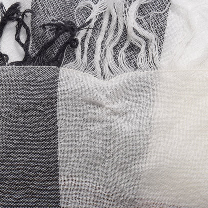 Burberry Merino Wool Check Scarf Ivory 5 of 6