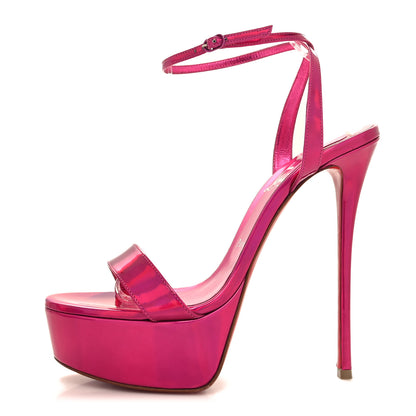 Christian Louboutin Patent Psychic Loubi Queen Alta 150 Platform Sandals 40 Fuxia 1 of 7