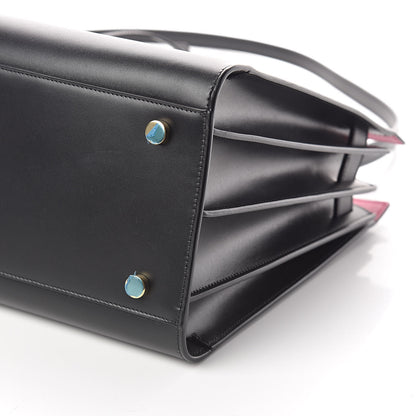 Saint Laurent Calfskin Small Sac De Jour Black Fuchsia 8 of 8