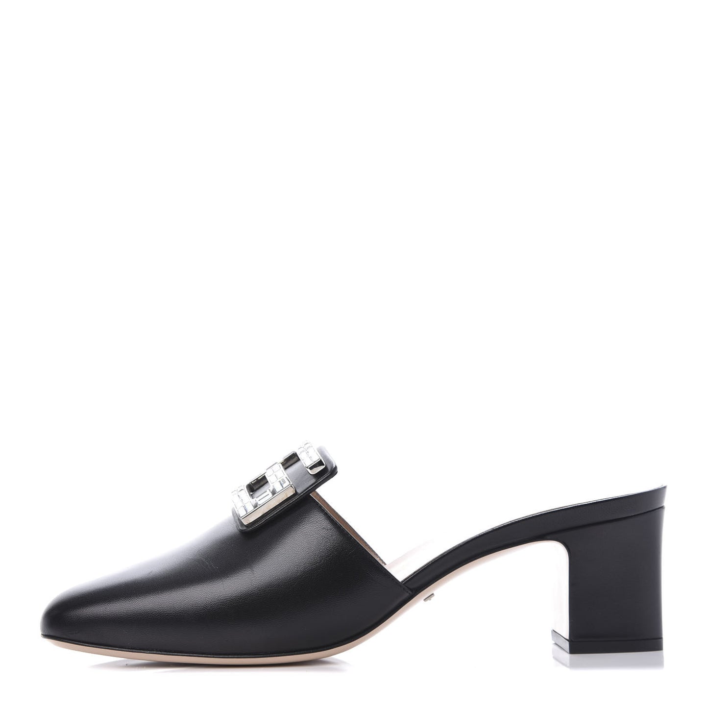 Malaga Kid Crystal Square G Madelyn Mules 42 Black