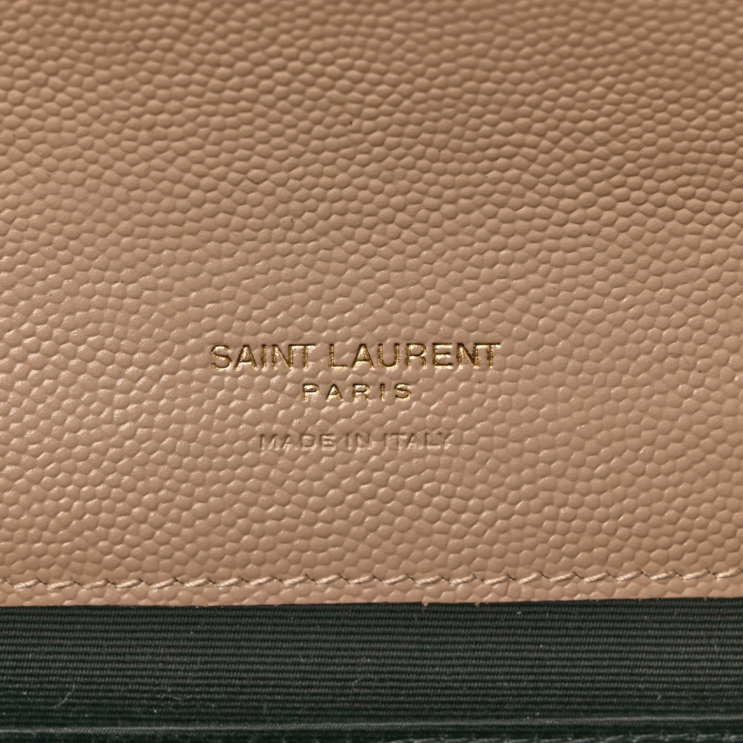 Grain De Poudre Matelasse Chevron Monogram Envelope Clutch Dark Beige