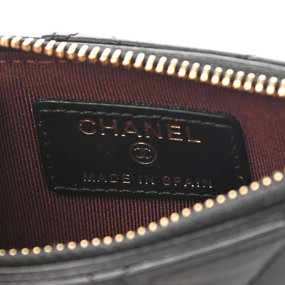 Chanel Aged Calfskin Quilted Reissue Flap Zip Card Holder Black 6 of 8