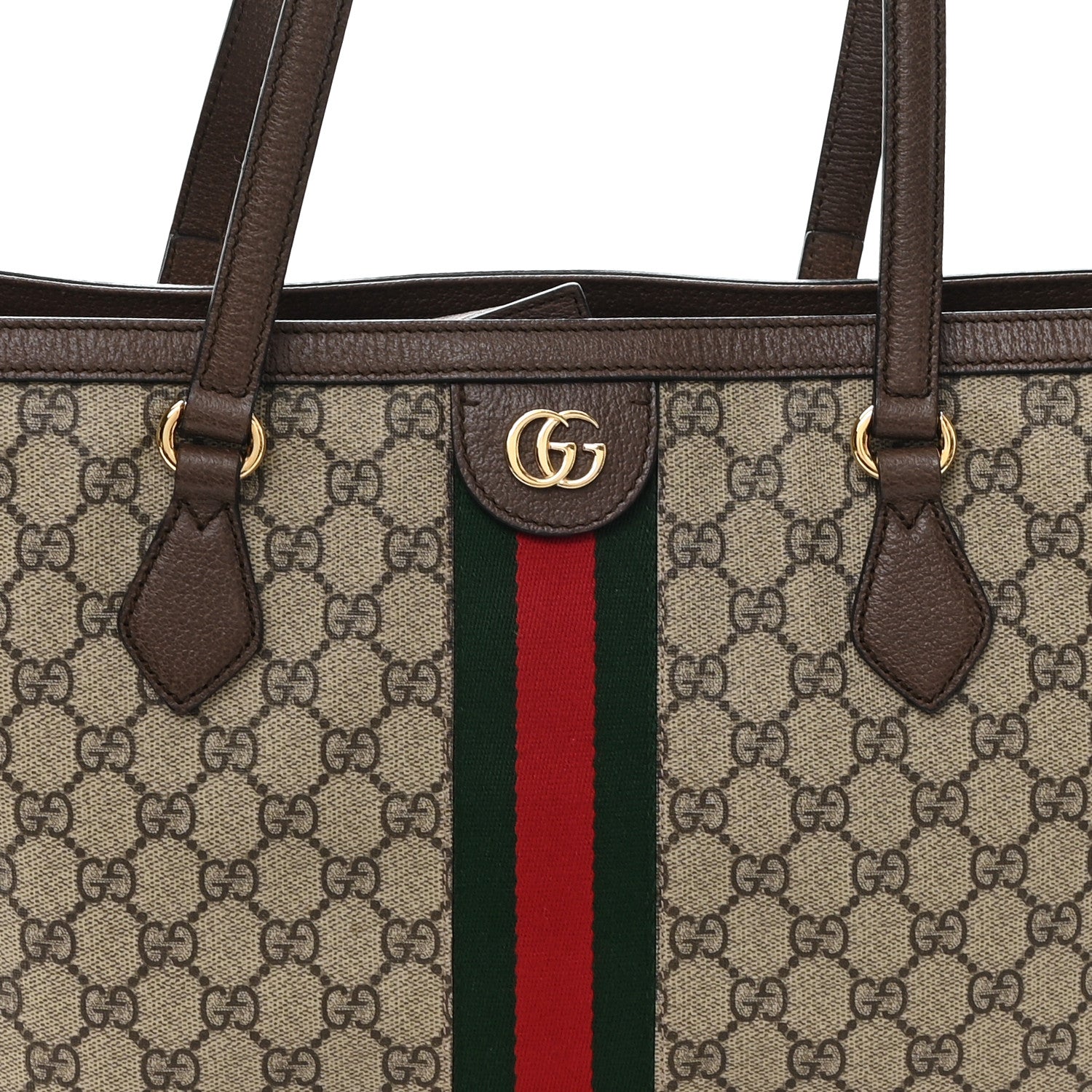 Gucci GG Supreme Monogram Medium Ophidia Shopping Tote Brown 8 of 10