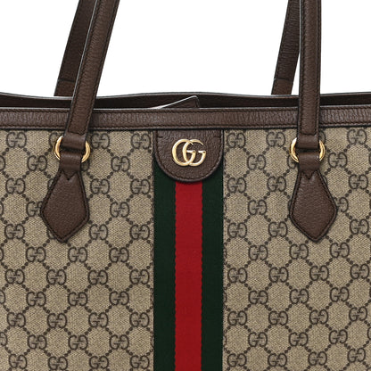 Gucci GG Supreme Monogram Medium Ophidia Shopping Tote Brown 8 of 10