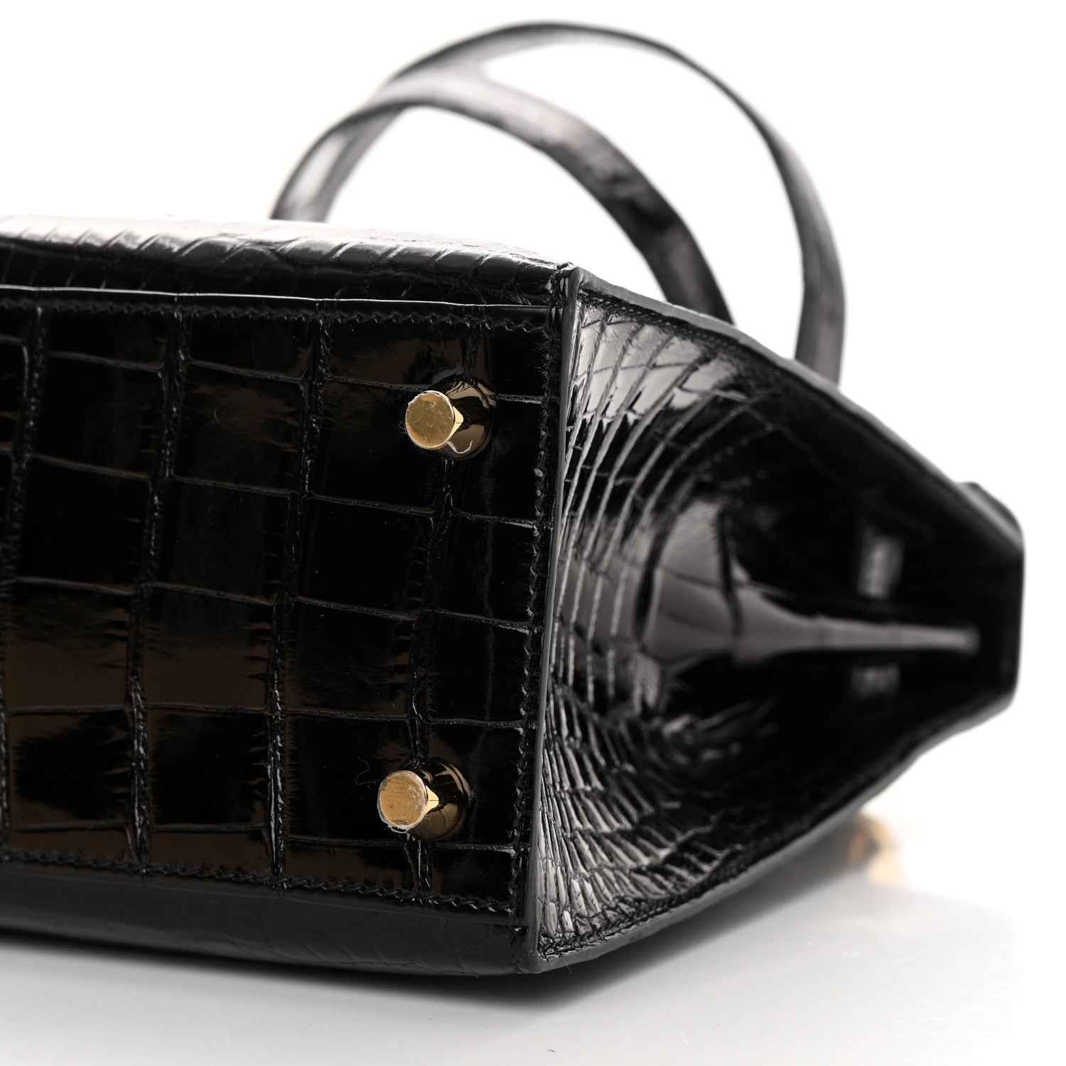 Hermes Shiny Alligator Kelly Sellier 25 Black 10 of 11