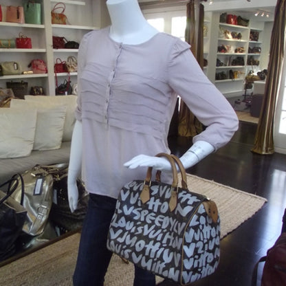 Louis Vuitton Monogram Graffiti Speedy 30 Silver 2 of 9