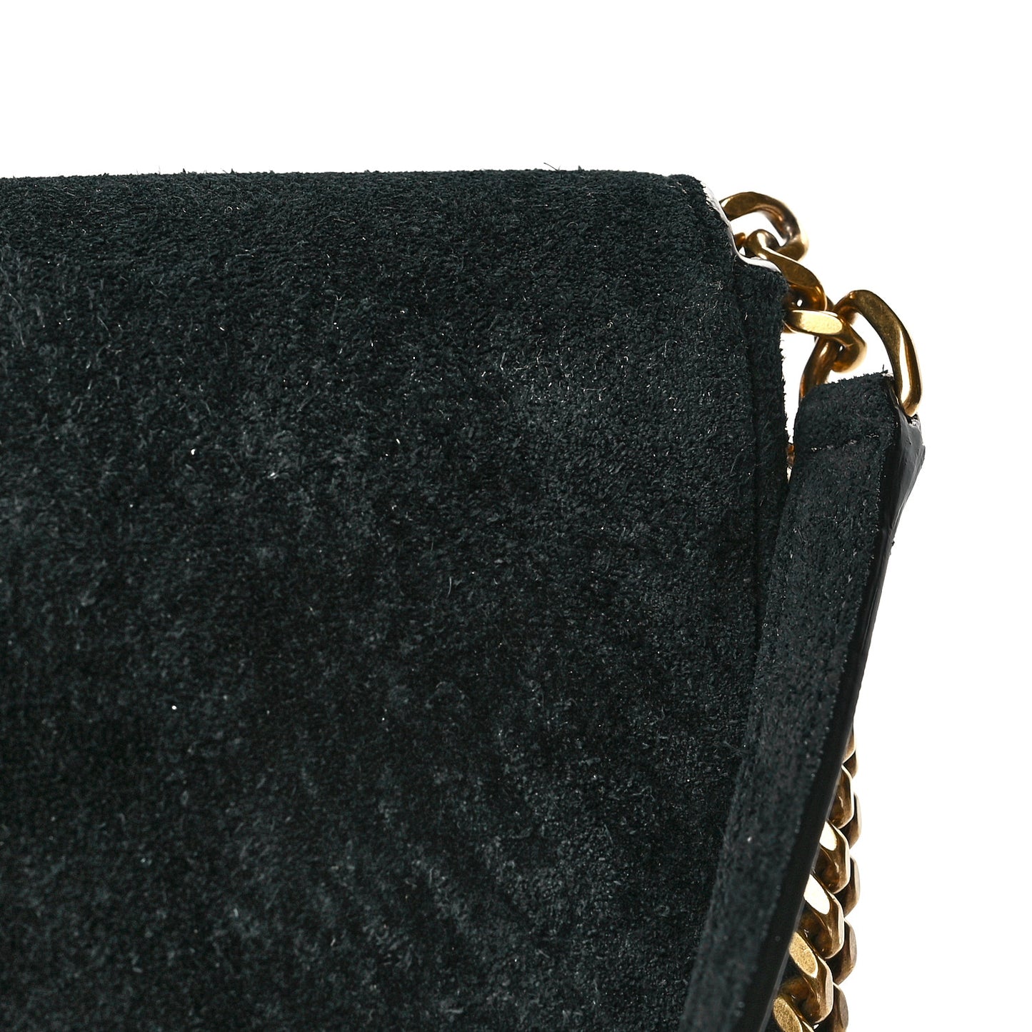 Suede Monogram Tassel Kate 99 Baguette Bag Black