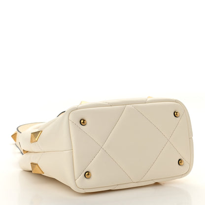 Valentino Garavani Nappa Small Roman Stud The Handle Bag Ivory 4 of 9