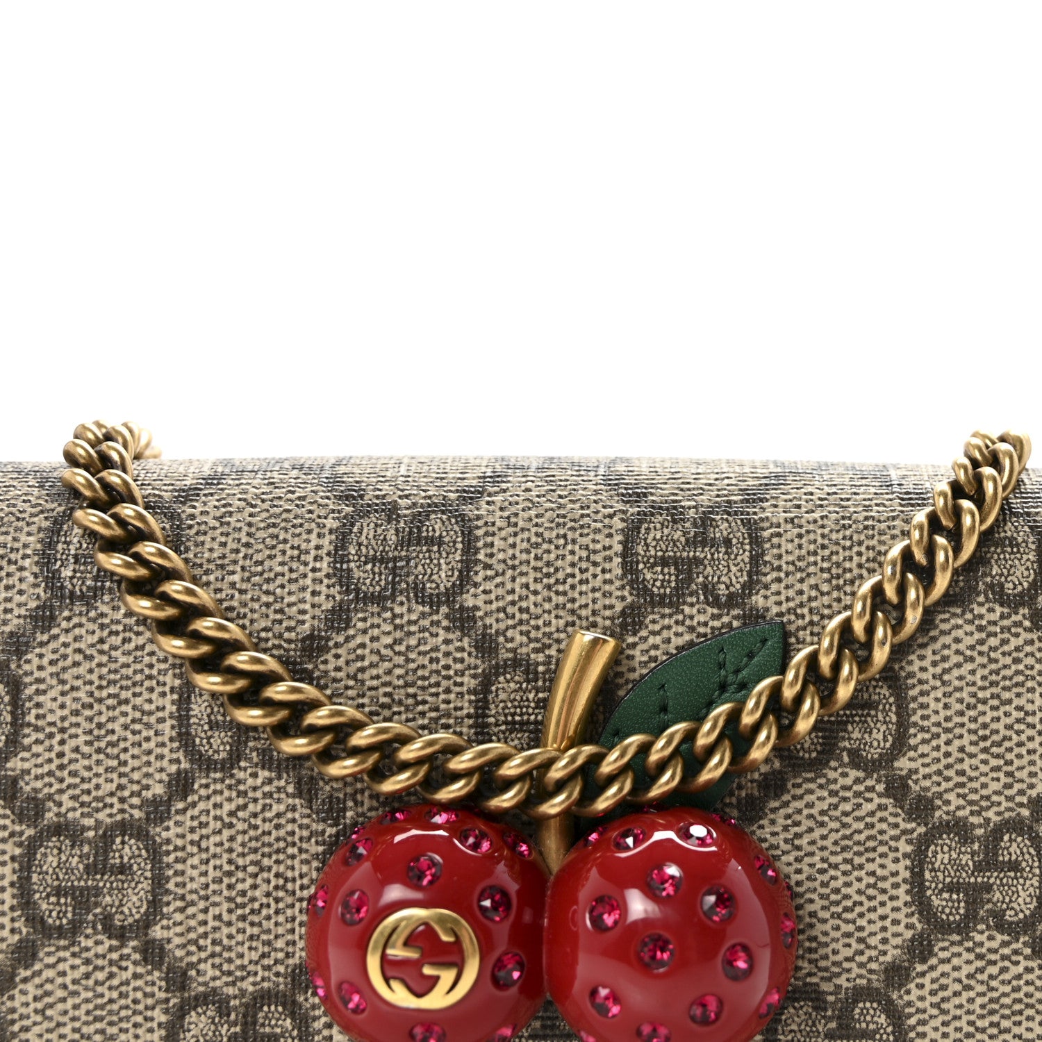 Gucci GG Supreme Monogram Mini Cherry Chain Bag 7 of 9