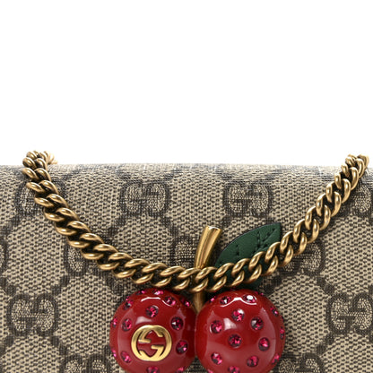 Gucci GG Supreme Monogram Mini Cherry Chain Bag 7 of 9