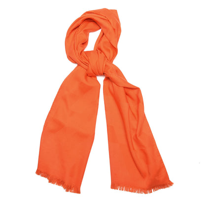 Hermes Cashmere Silk Stole Orange 1 of 6