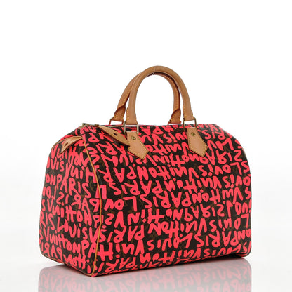 Louis Vuitton Monogram Graffiti Speedy 30 Fuchsia 3 of 7