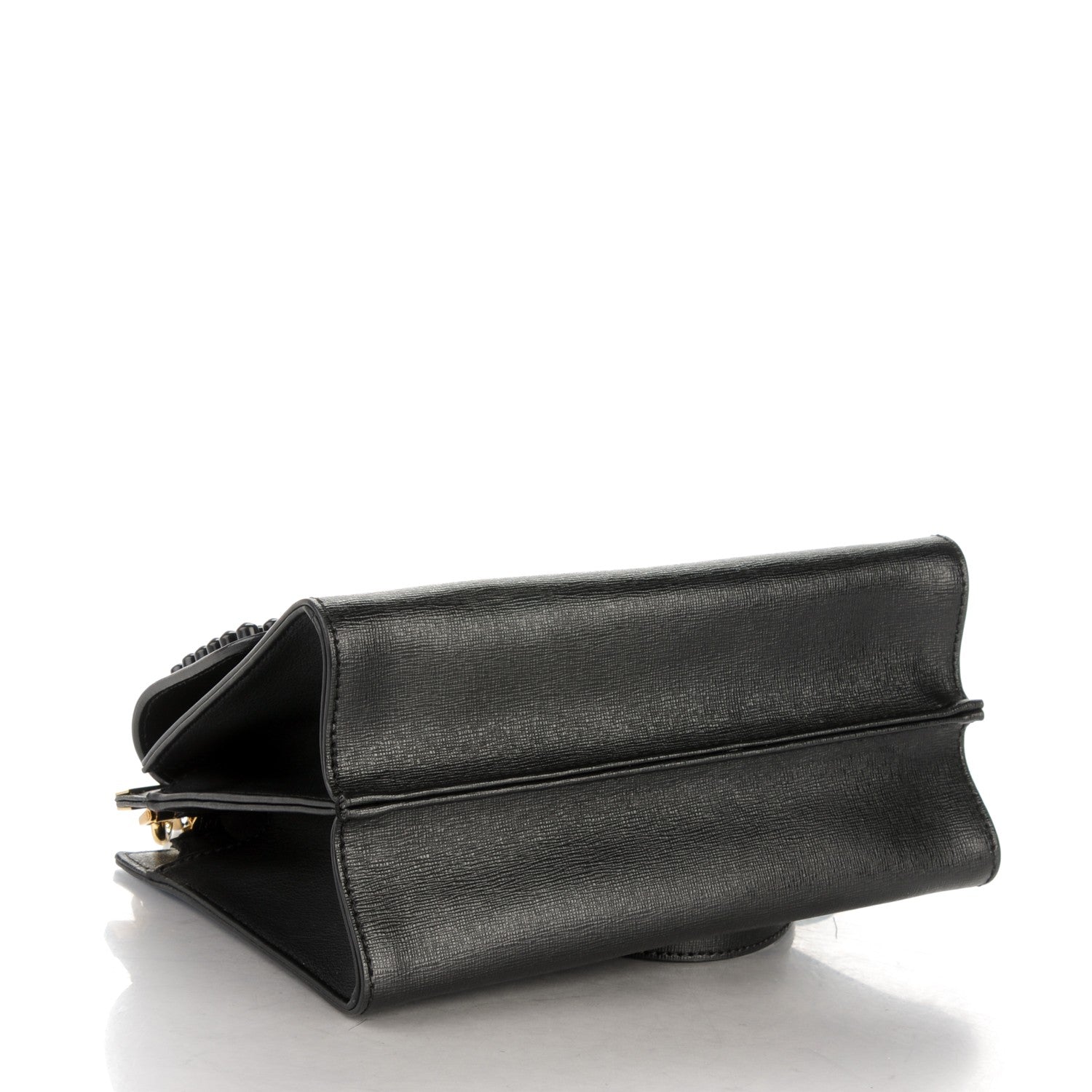 Fendi Vitello Elite Studded Monster Mini Demi Jour Shoulder Bag Black 4 of 7