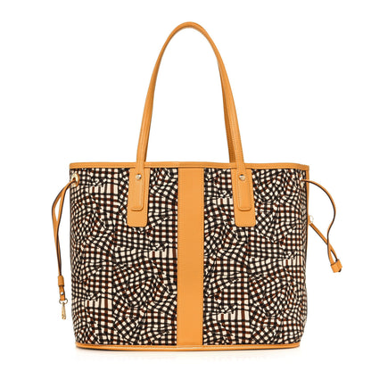 MCM Visetos Medium Liz Reversible Shopper Tote Cognac Yellow 11 of 18