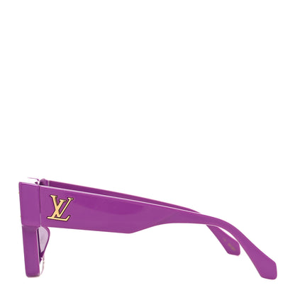 Louis Vuitton Acetate Swarovski Crystal Cyclone Sunglasses Z1641W Purple 3 of 7