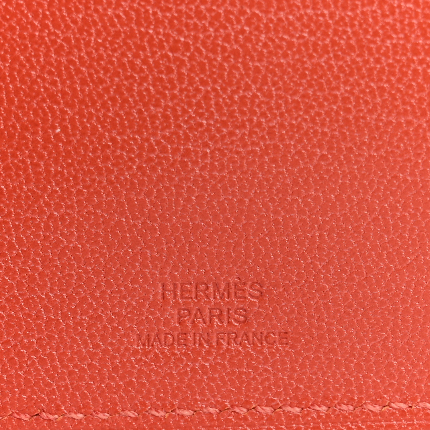 Hermes Chevre Chamkila Tarmac PM Passport Holder Orange Field 6 of 8