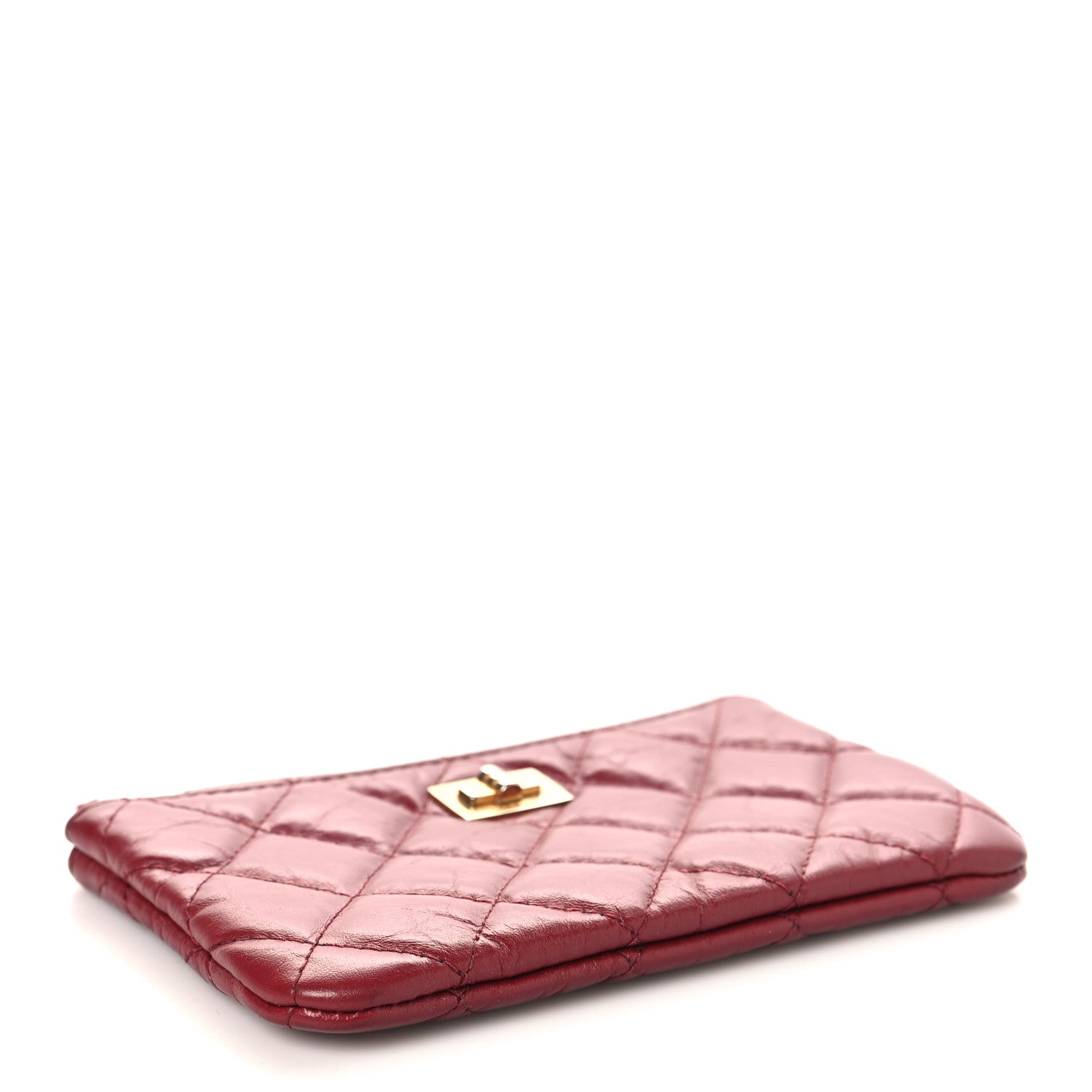 Chanel Aged Calfskin Quilted Small Reissue Cosmetic Case Red 4 of 7