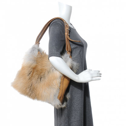 Jimmy Choo Golden Fox Fur Lily Hobo 2 of 8