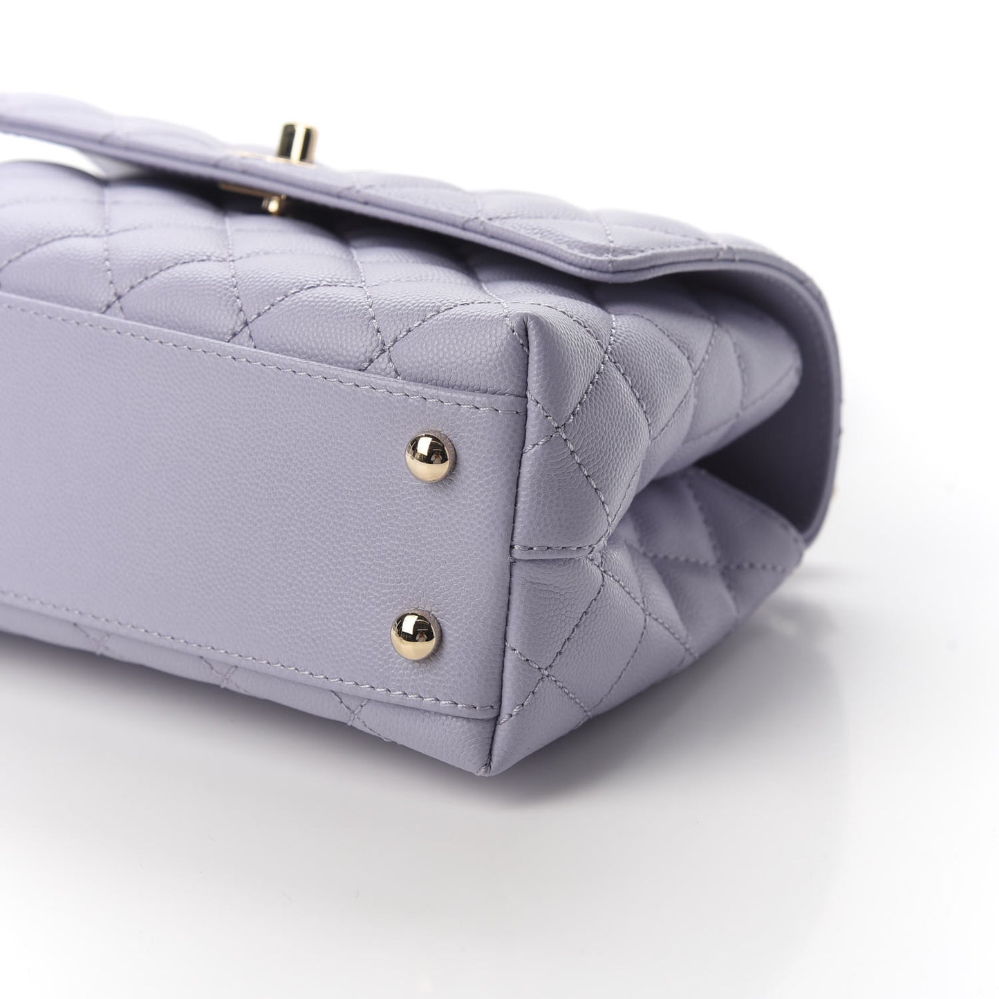 Caviar Quilted Mini Coco Handle Flap Light Purple