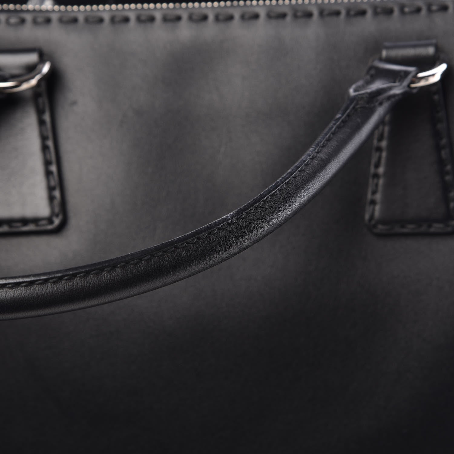 Prada City Calf Medium Galleria Double Zip Tote Black 12 of 16