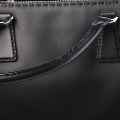 Prada City Calf Medium Galleria Double Zip Tote Black 12 of 16