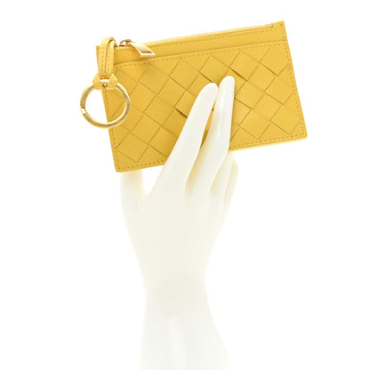 Bottega Veneta Nappa Intrecciato Key Holder Yellow 2 of 11