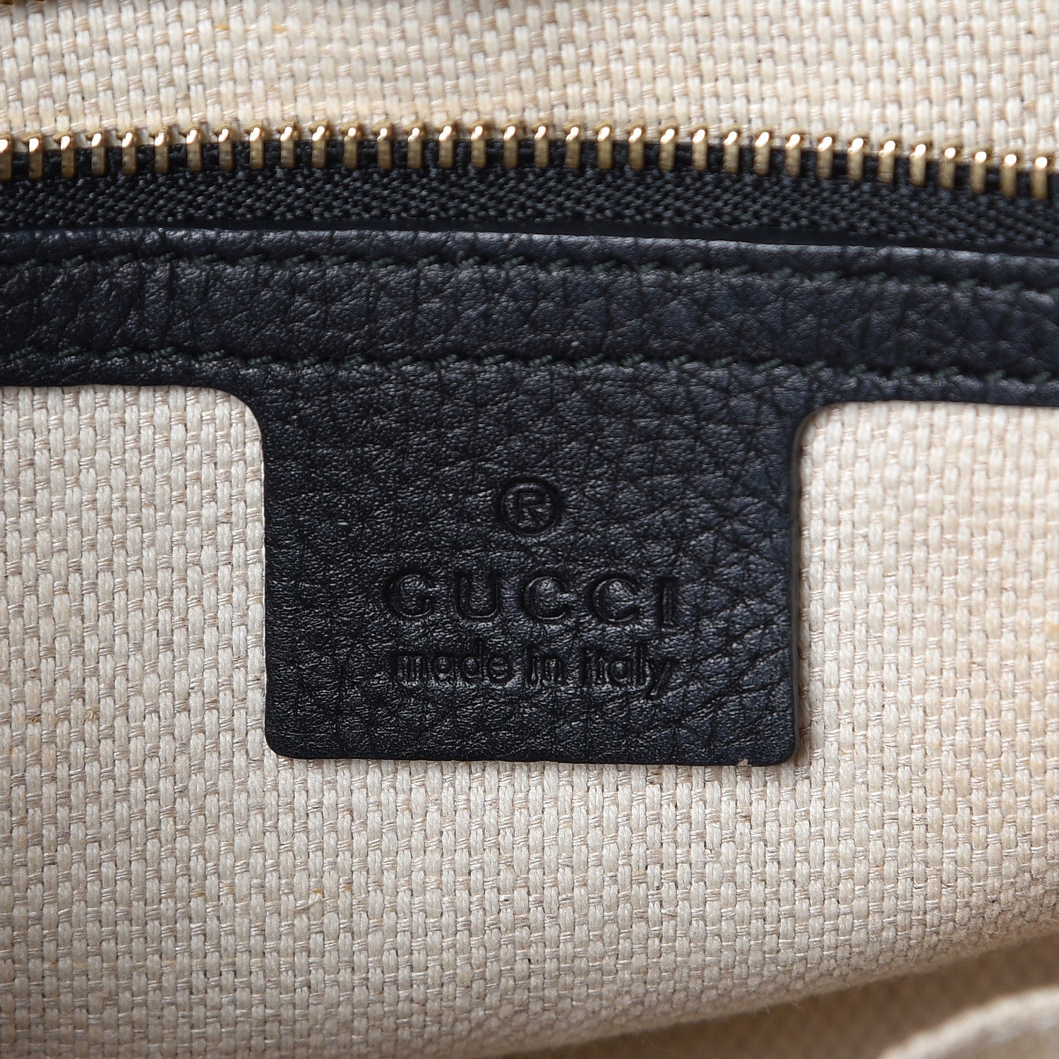 Gucci Pebbled Calfskin Medium Soho Flap Crossbody Black 6 of 9