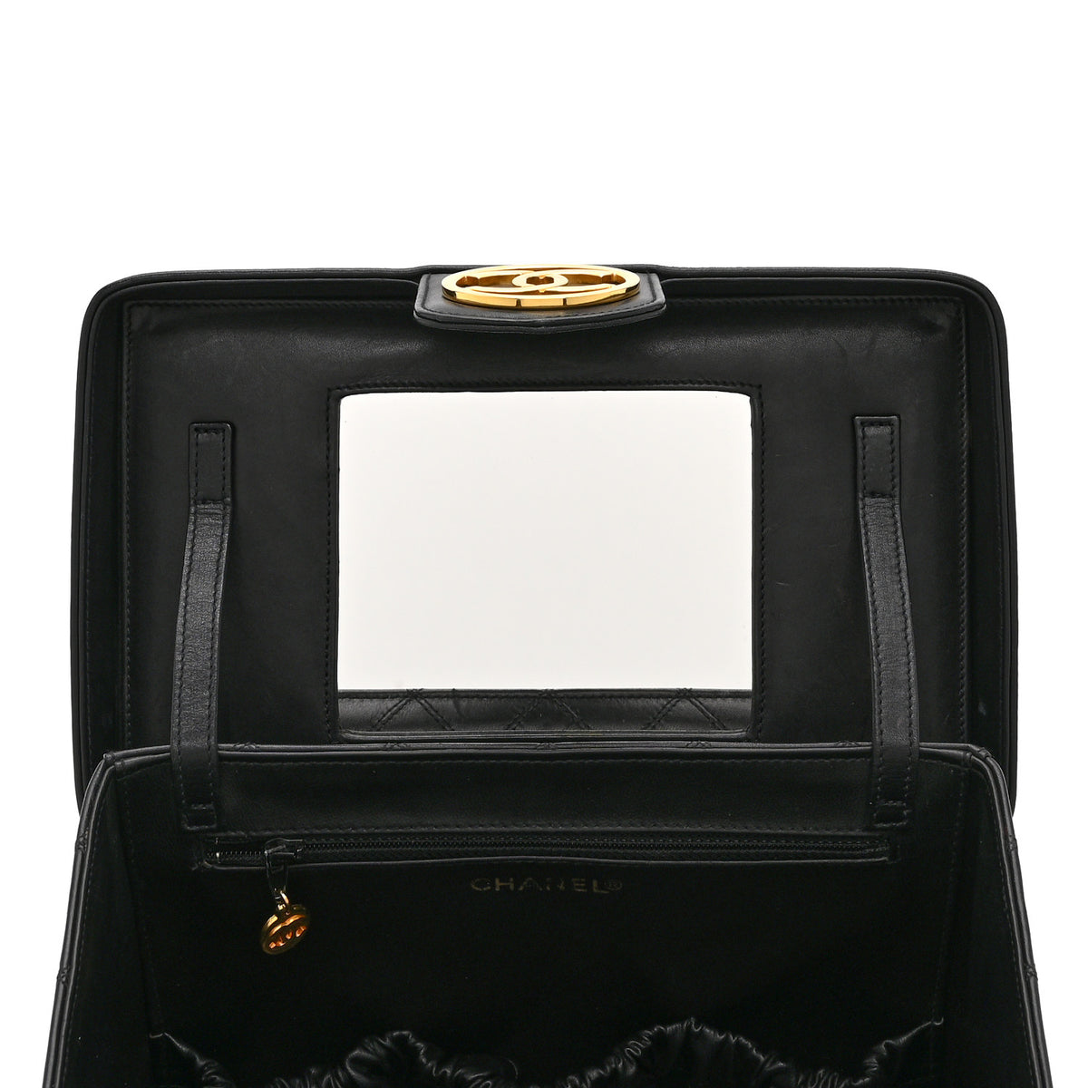 Chanel Calfskin Stitch Vanity Case Black 6 of 12