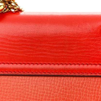 Chloe Grained Calfskin Lambskin Mini Drew Shoulder Bag Coral Pop 10 of 12