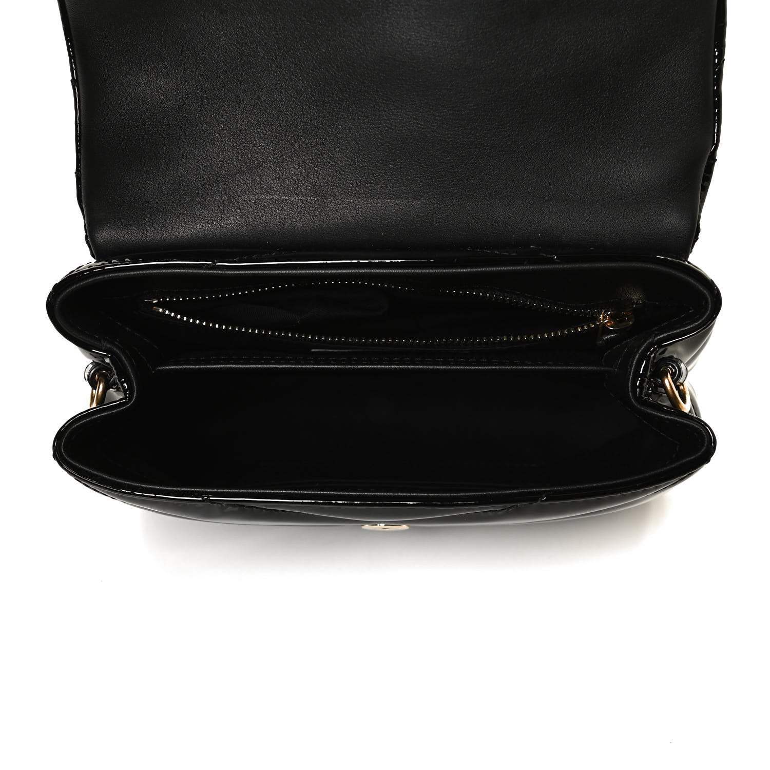 Saint Laurent Patent Y Quilted Monogram Toy Loulou Crossbody Bag Black 5 of 11