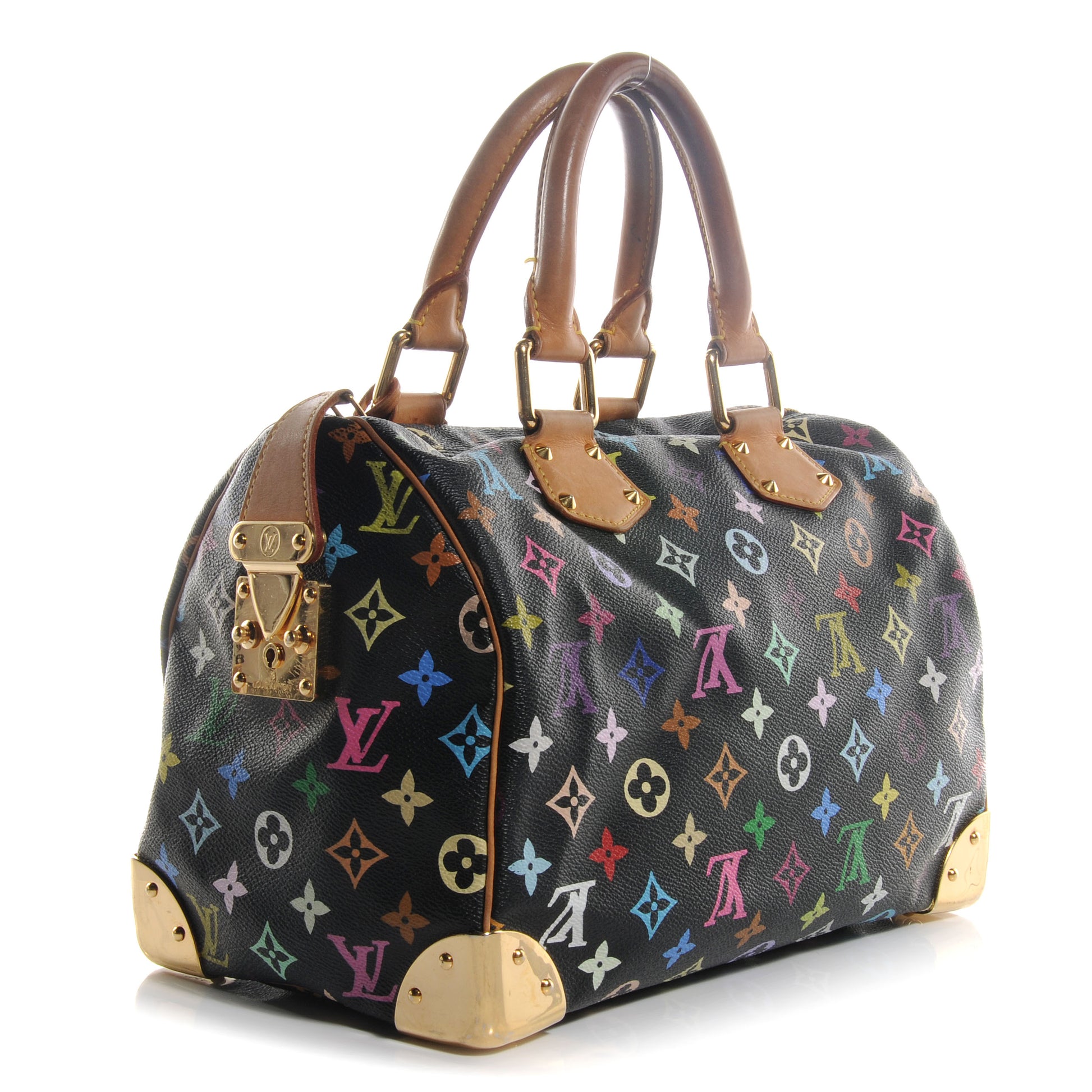 Louis Vuitton Monogram Multicolor Speedy 30 Black 3 of 10