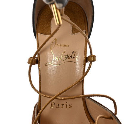 Christian Louboutin Suede Snakeskin Embossed Pony Hair Corsankle 150 Sandals 36.5 Indiana 8 of 11