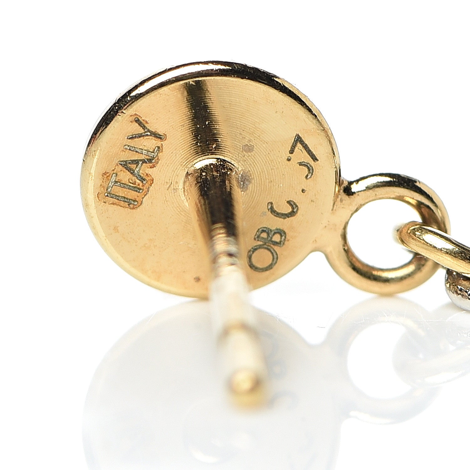 Louis Vuitton Logomania Earrings Gold 5 of 6
